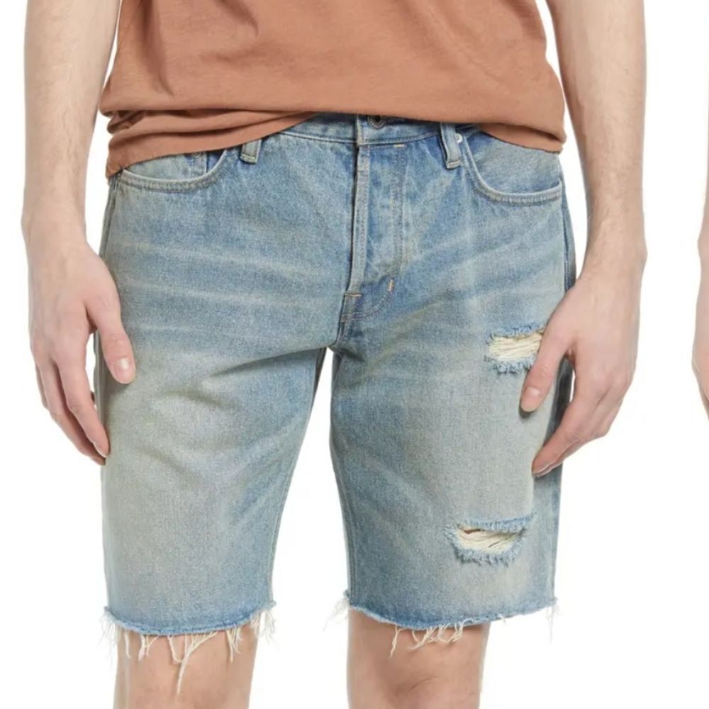 All Saints Switch Ripped Damaged Cutoff Denim Shorts size 28!